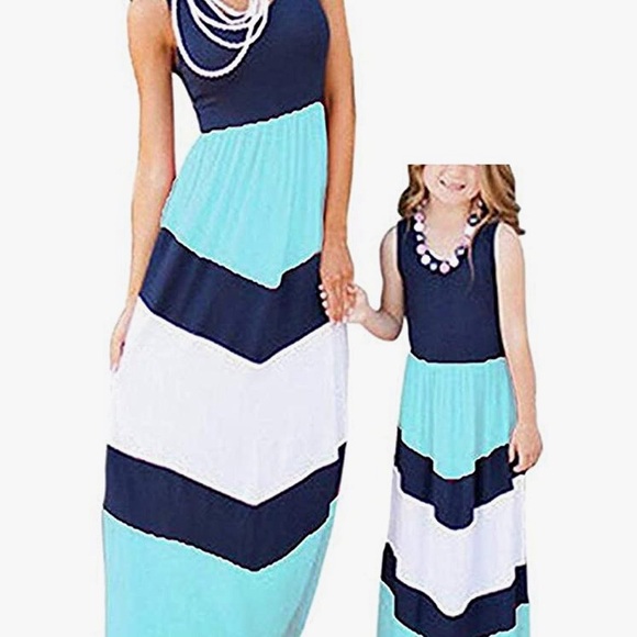 Striped Chevron Maxi Dress - Picture 5 of 5